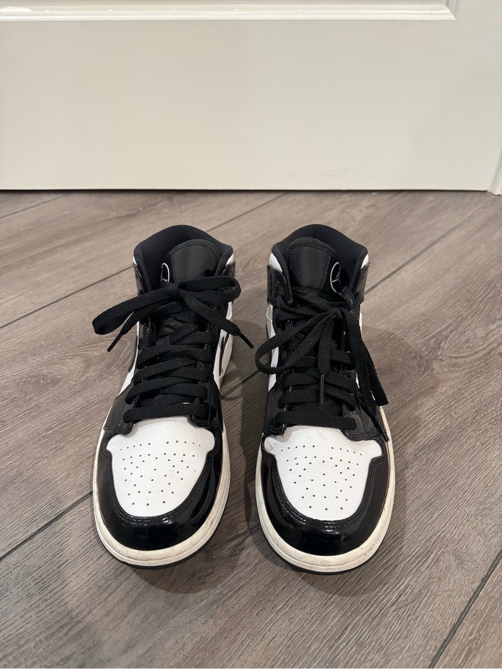 Jordan Black and White High-Top Sneakers